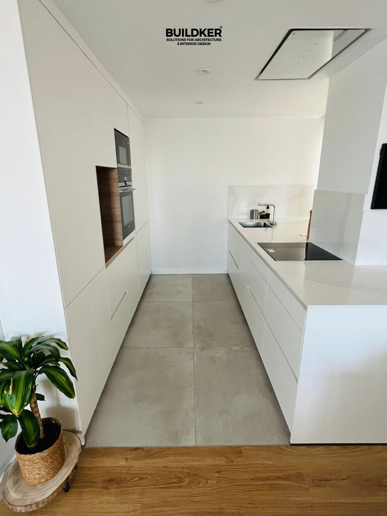 Proyecto- Cocina en Madrid - Encimera Calacatta White & Pavimento Inspiración